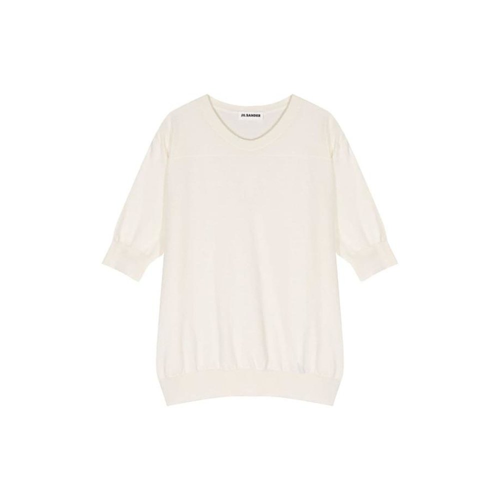 韩国直邮JIL SANDER24SS长袖T恤女J02GC0117 J15383 281WHITE - 图0