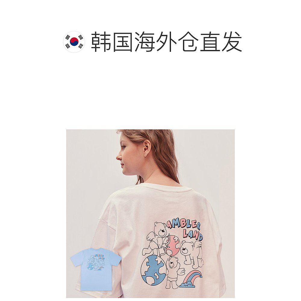 韩国直邮Ambler T恤 宽松款 短袖 T恤 AS815 - 图1