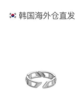 韩国直邮DIESEL [官方正品] DL1349040 D 徽标银戒指 144593747