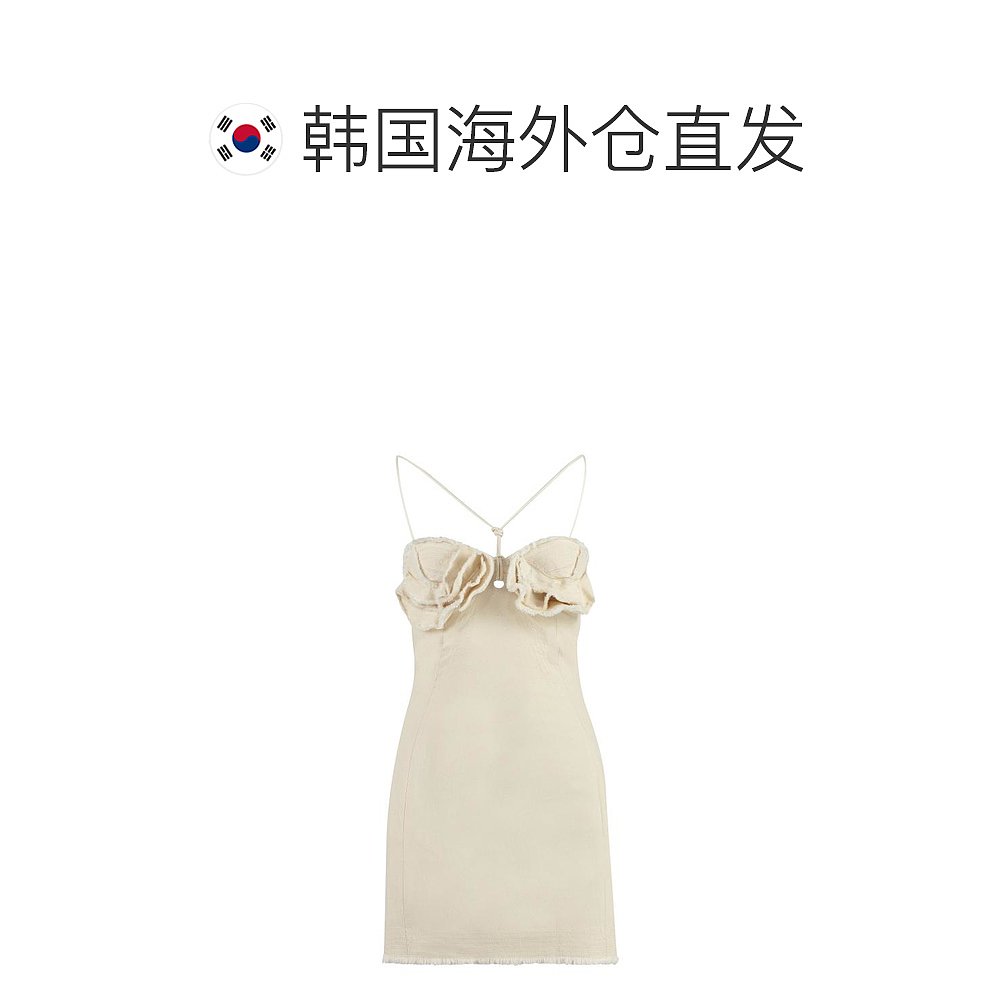 韩国直邮JACQUEMUS23SS中长连衣裙女23E231DR0501053 110 Ivory - 图1