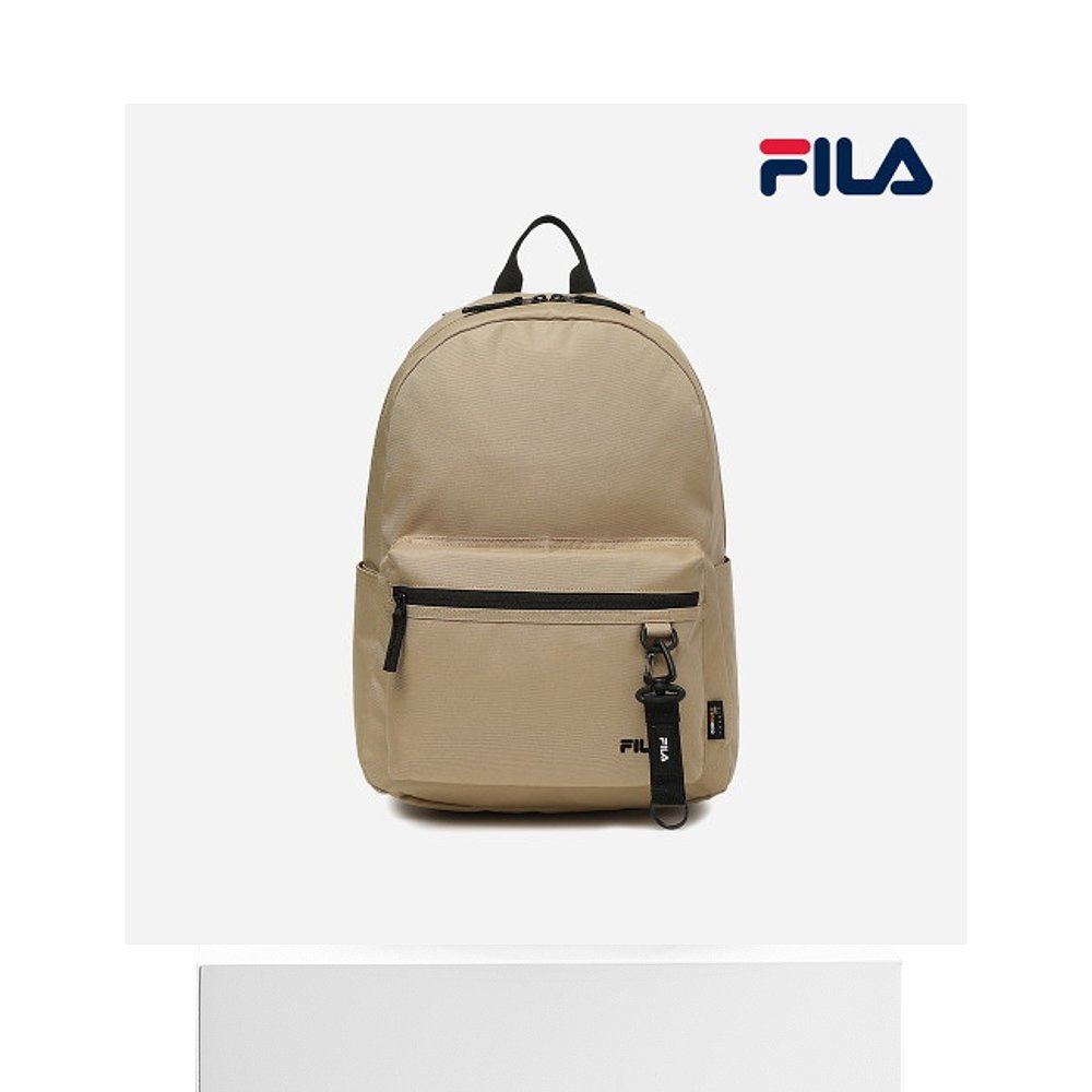 韩国直邮[FILA][官方] FILA Small Logo Coat Backpack Beige-图3