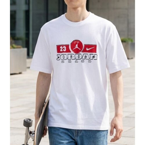 韩国直邮NIKE MJ BRK STEEL GFX SS CREW (IF3036-100)耐克 - 图0