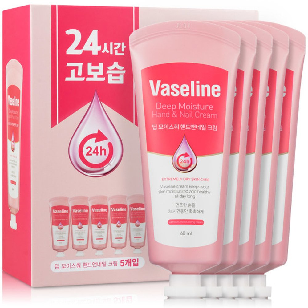 韩国直邮Vaseline 护手霜 凡士林 护甲润手霜 护手霜 60ml*5入組