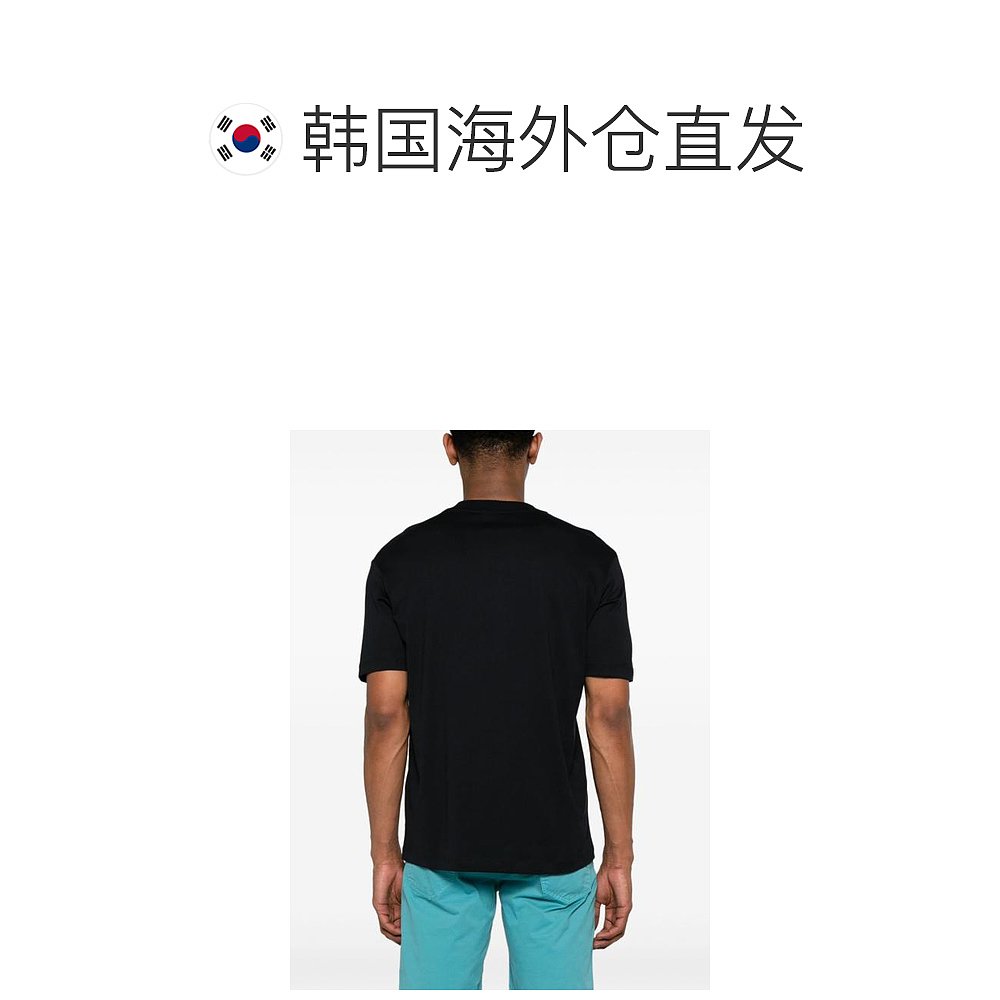 韩国直邮EMPORIO ARMANI24SS短袖T恤男3D1TG3 1JPZZ09R2Blue - 图1