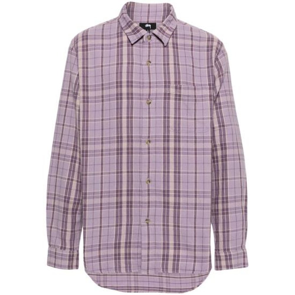 韩国直邮STUSSY24SS长袖衬衫男1110303 LAVE PURPLE-图2