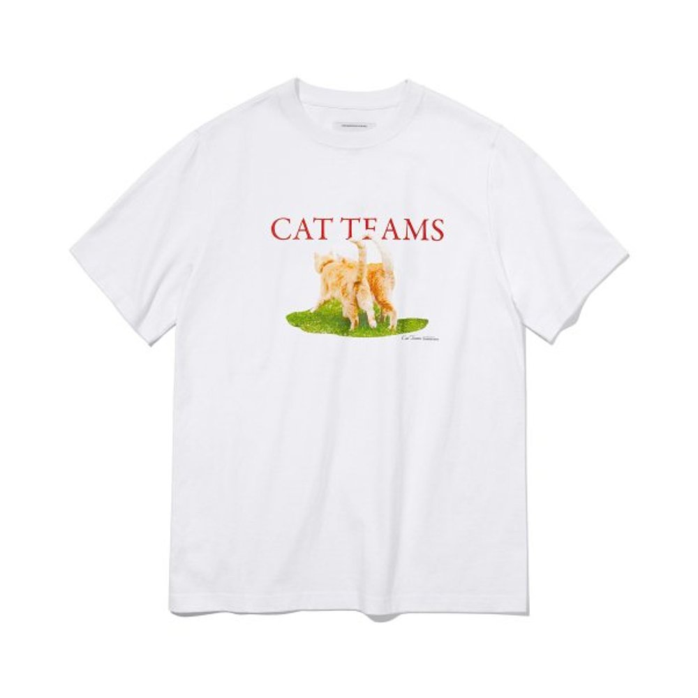 韩国直邮VIVASTUDIO 公用T恤CAT TEAMS TEE [WHITE] KSVT129 - 图2