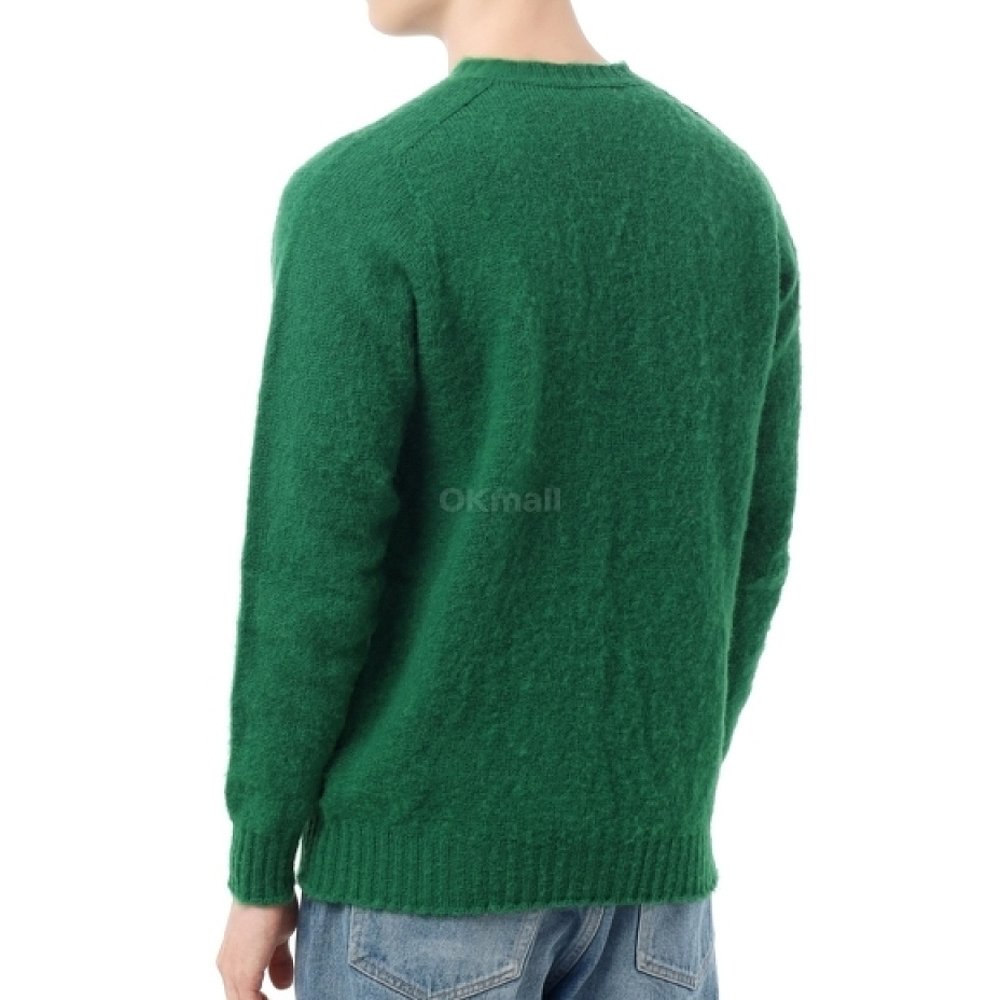 韩国直邮HOWLIN' 毛茸茸的熊绿星 圆领针织 - 图2