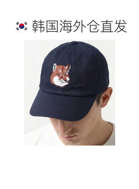 韩国直邮MAISON KITSUNE棒球帽男女款黑色刺绣休闲简约时尚潮流