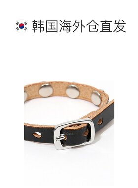 韩国直邮OUR LEGACY 花朵手链 深黑色皮革 (A4258FD) 珠宝手镯