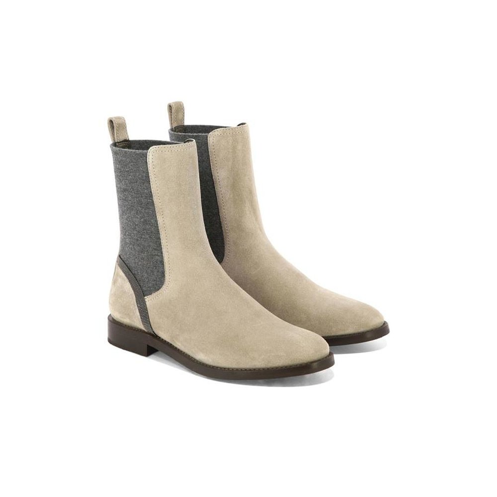 韩国直邮BRUNELLO CUCINELLI23FW靴子女MZSFC2560C5859BEIGE - 图0