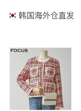 韩国直邮4CUS 短外套 [4CUS] 红色格纹粗花呢材质夹克_FF2I7JK018