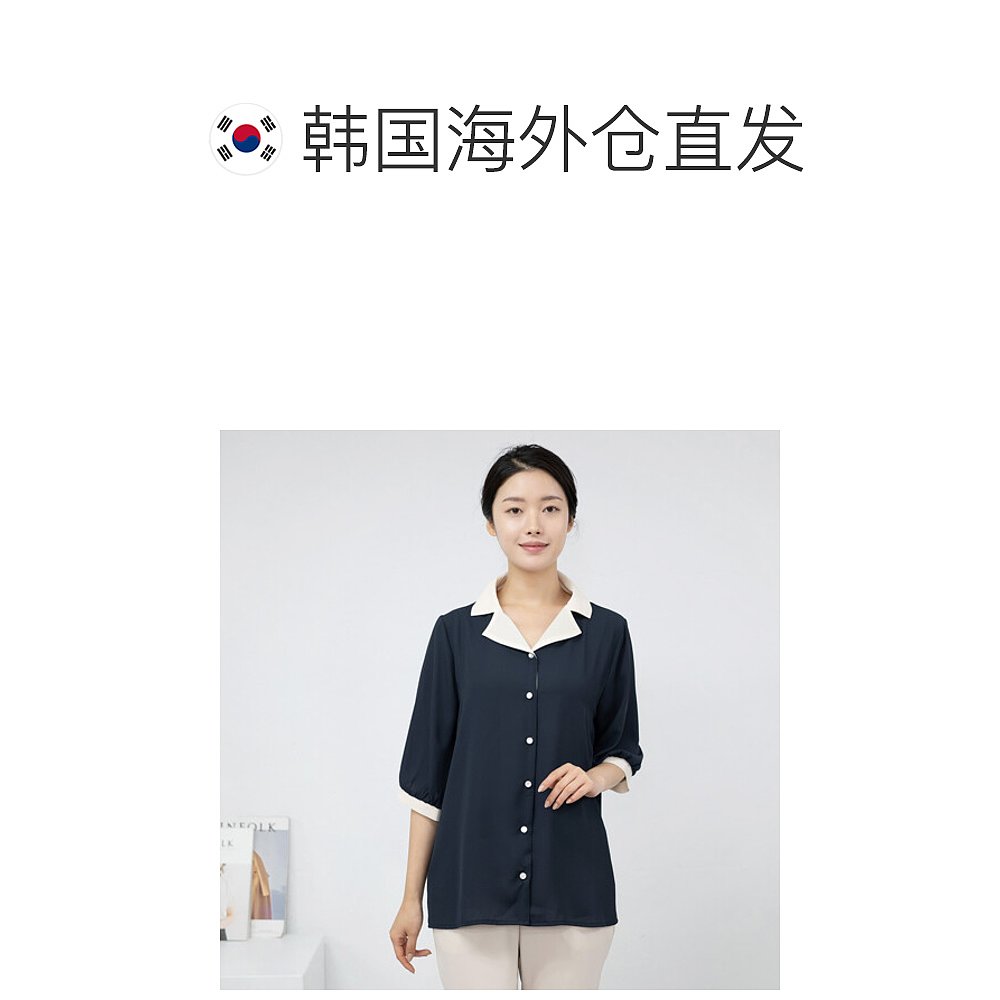 韩国直邮[妈妈服饰 MOSLIN] 领子雪纺衬衫 YBL306069 - 图1