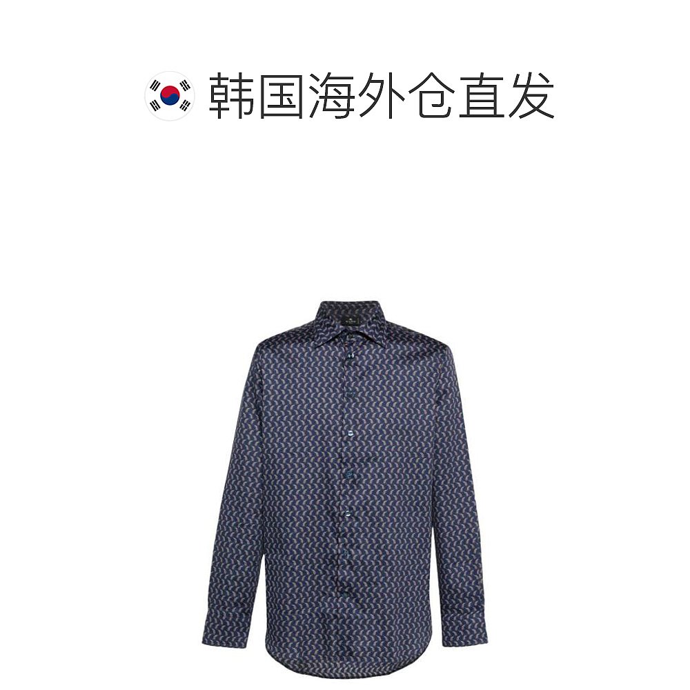韩国直邮ETRO24SS长袖衬衫男99SA520 MRIB0001 X0883BLUE - 图1