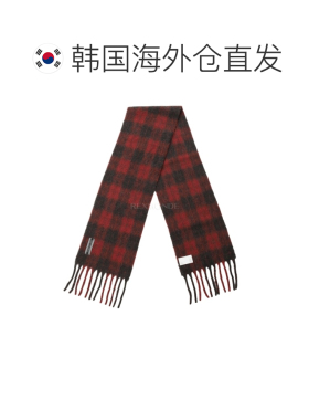 韩国直邮OUR LEGACY ESTATE 围巾 焦红色格子绒毛羊驼毛 (A4268EB