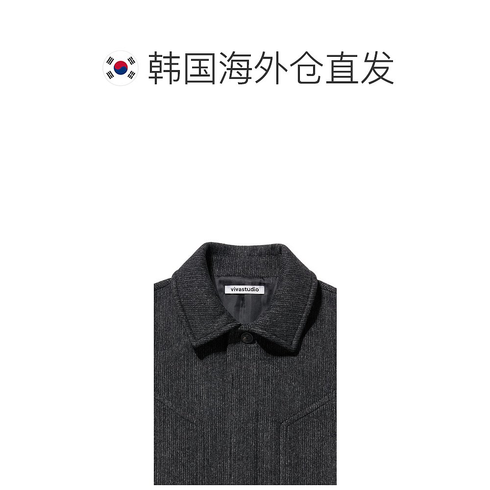 韩国直邮VIVASTUDIO 男士外套DIVIDE BALMACAN COAT [MULTI BLACK - 图1