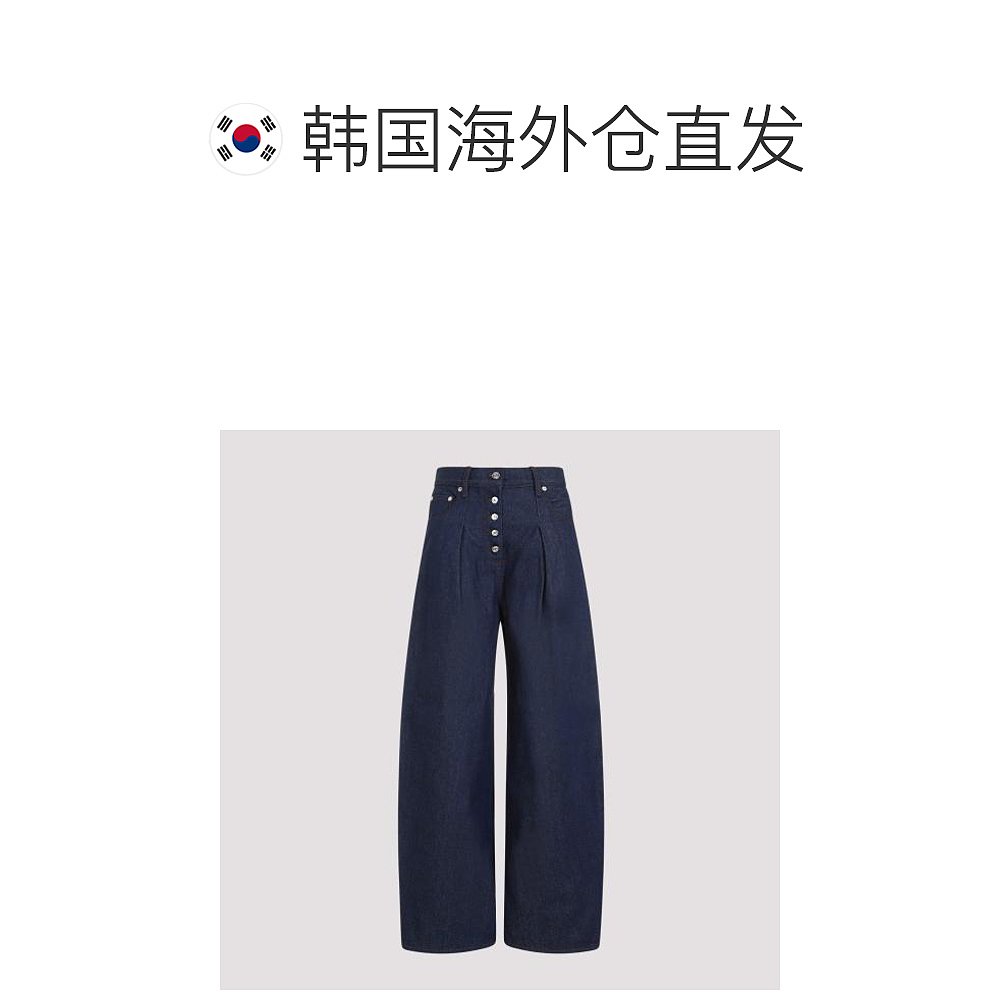 韩国直邮JACQUEMUS24SS牛仔直筒裤女241DE041 1513 38B NAVY BROW - 图1