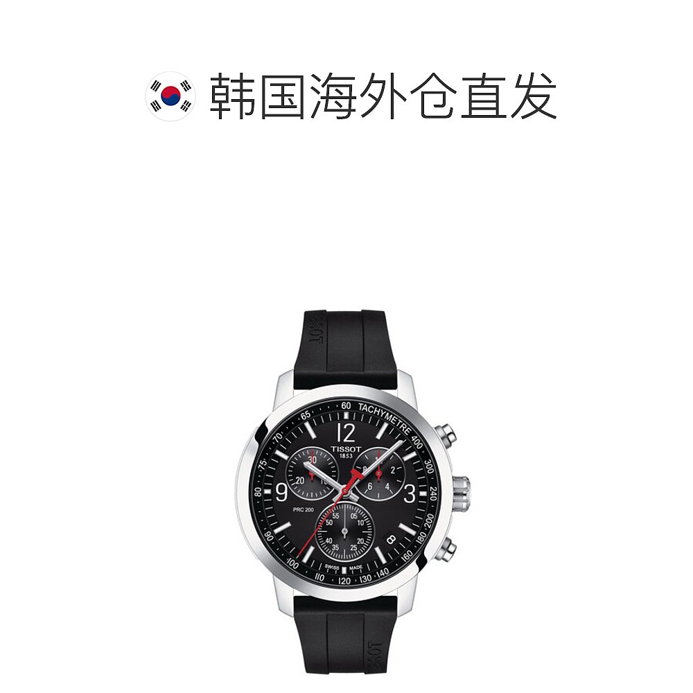 韩国直邮[TISSOT] prc200 男士 西装手表 橡胶手表 T114.417.17.0 - 图1