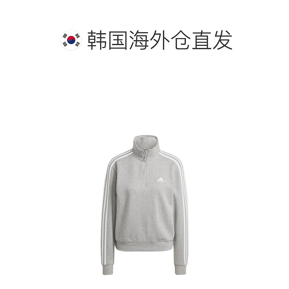 韩国直邮[Adidas]女士 3S 4分门襟拉链 SWEAT衬衣 IC9946-图1