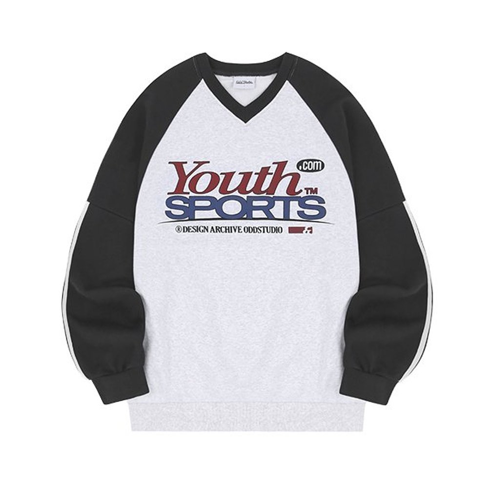 韩国直邮ODDSTUDIO 公用卫衣Youth Sports Track V-Neck Raglan O - 图2