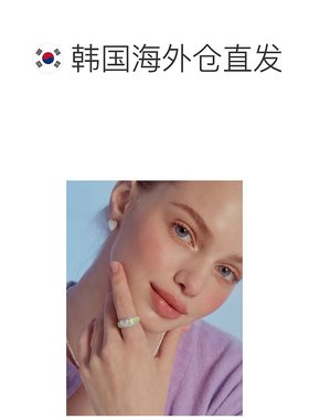 韩国直邮TATIANA 彩绘彩虹心形珍珠戒指配饰TATI301738859