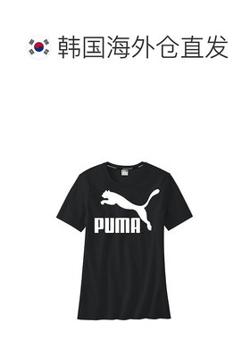 韩国直邮Puma 衬衫 经典/商标/短袖T恤/黑色/女士/运动/530076-01