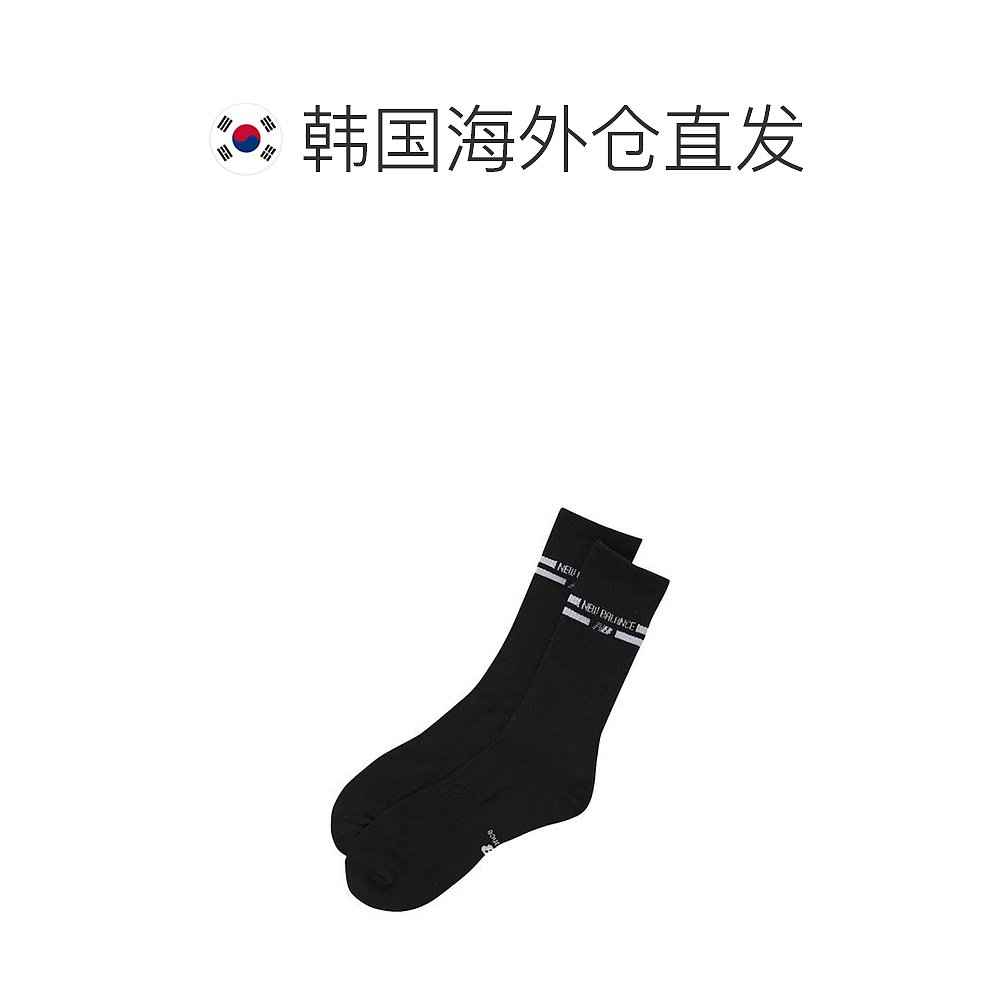 韩国直邮Nike 跑步鞋 [New Balance] MEN 字母 长腰袜子 黑色 NBG