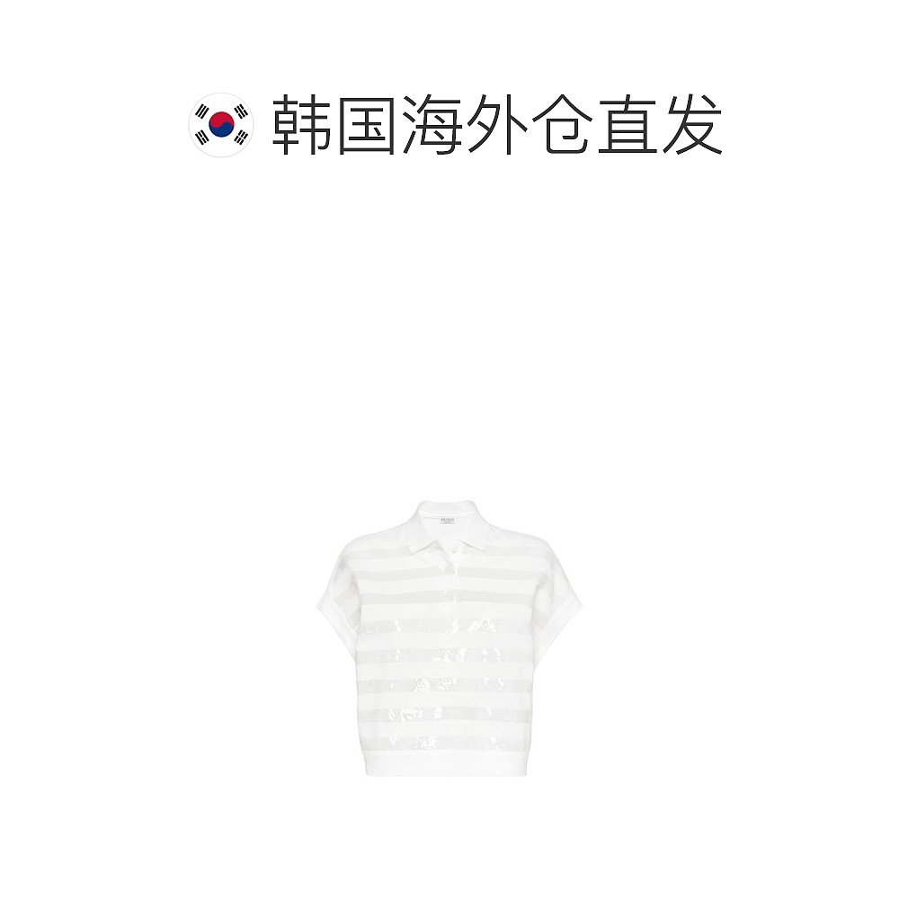 韩国直邮BRUNELLO CUCINELLI24SS长袖T恤女M0T63SM415C6159 WHITE - 图1