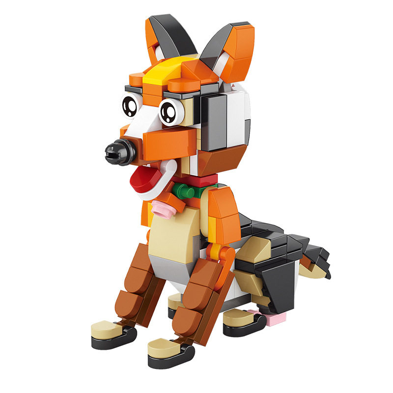 乐乐兄弟儿童益智拼装积木小颗粒柯基宠物狗模型玩具男孩拼图礼物,淘宝优惠券,粉丝福利购,淘宝优惠卷