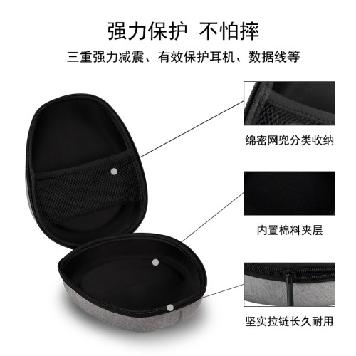 漫步者W820NB头戴式蓝牙无线耳机收纳包 适用漫步者MT6PRO/G2耳机收纳盒西伯利亚羽DM02保护套 - 图2