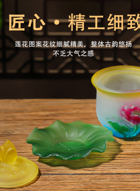 家用佛堂供水杯琉璃招财