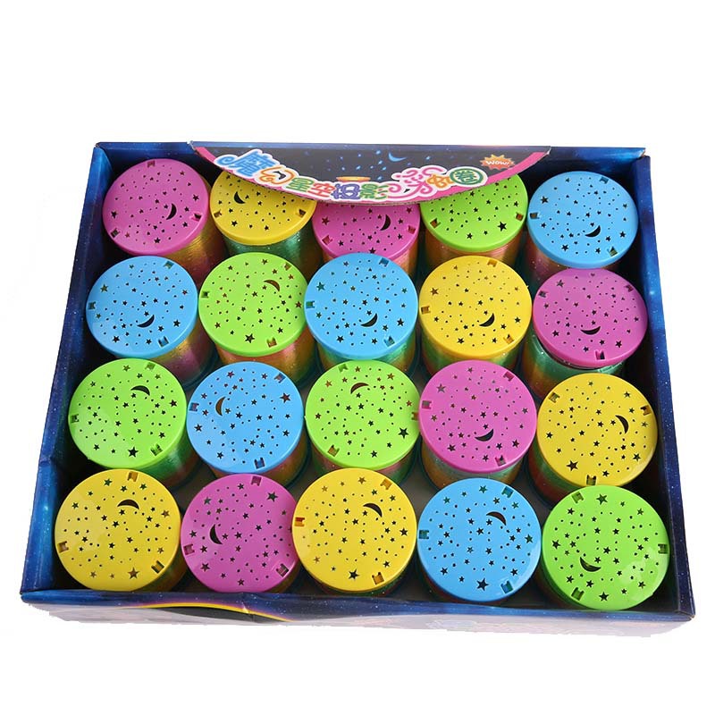 魔法弹簧圈发光小号魔幻发光彩虹圈七彩小灯笼塑料魔力星空投影灯 - 图3