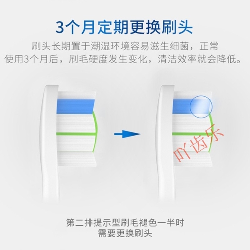适用雅贝康电动牙刷头YH902/Y1/Y2/Y3/Y6/B1/B2/YE802成人儿童 - 图2