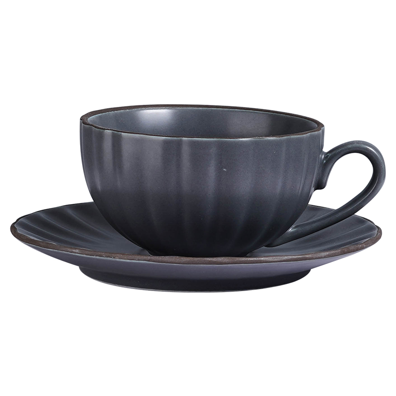 瓷掌柜欧式小奢华高颜值咖啡杯碟套装家用陶瓷拿铁拉花杯子复古