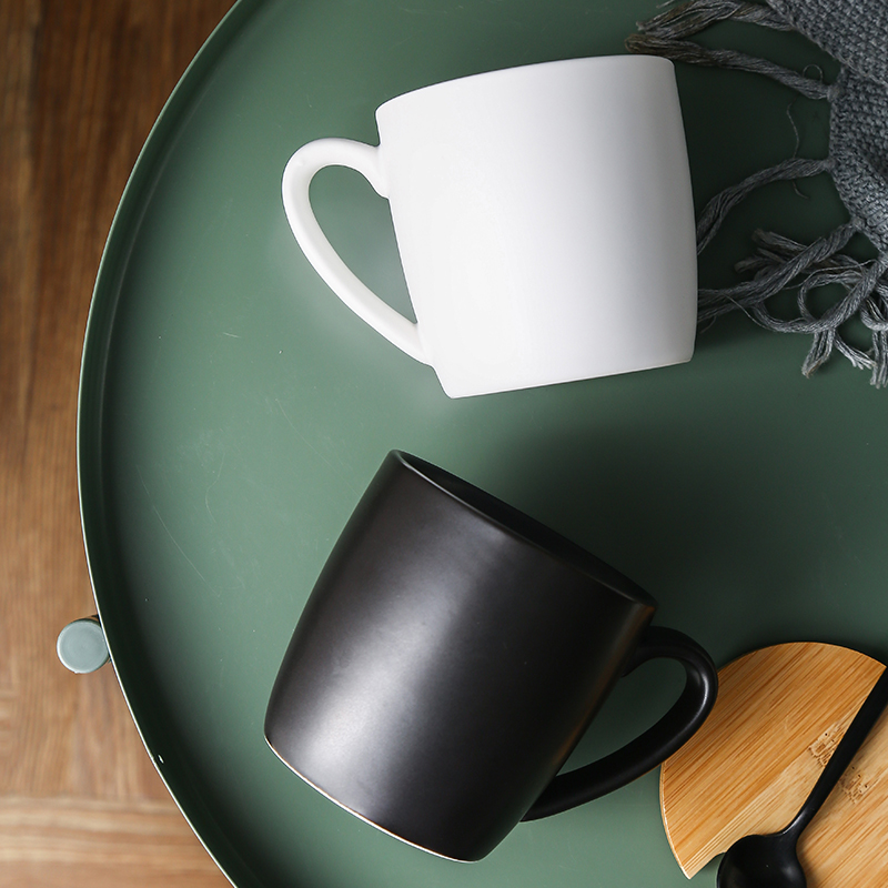 瓷掌柜哑光黑白欧式高咖啡精致杯档咖啡套装杯咖啡杯咖啡套装杯碟