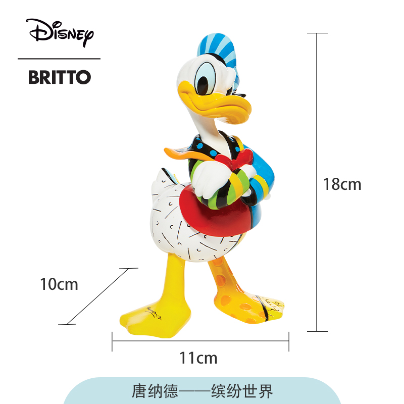 enesco唐纳德的缤纷世界迪士尼唐老鸭手办Britto系列生日礼物 - 图1