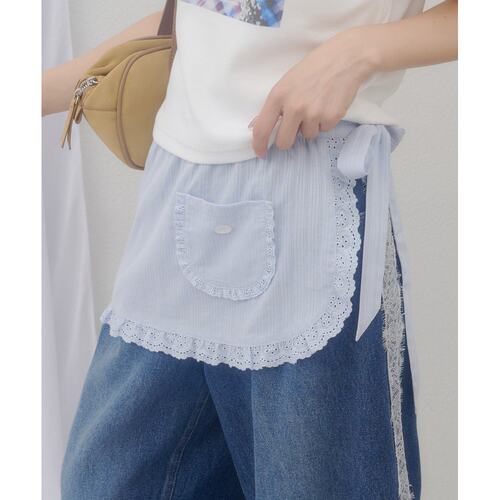 日本直邮umm. 女装 棉质围裙式裹身半裙 DCU1062101A0001半身裙 - 图0