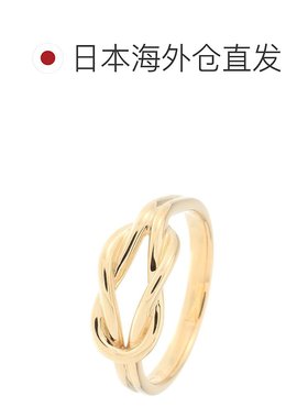 日潮跑腿Cocoshnik叶结环戒指时尚个性黄金色设计感小众精致配饰