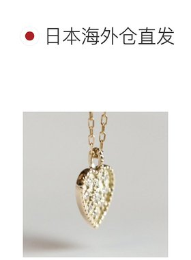 1h可退 日本直邮cui-cui K10黄金钻石心形吊坠项链 781315