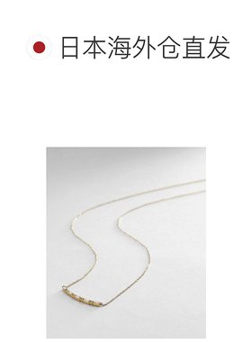 日潮跑腿COCOSHNIK 18K金 钻石长方形切割拱形项链 43