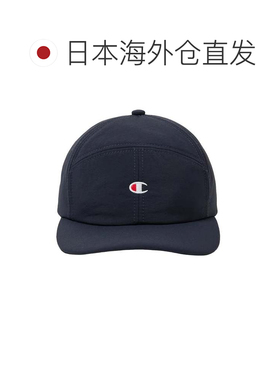 日本直邮Champion冠军帽子男女通用加厚徽标七片式棒球帽黑色米色