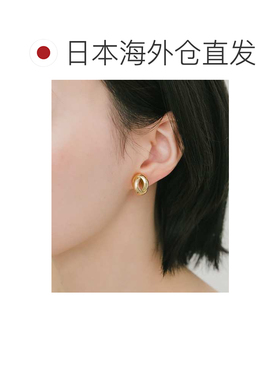 日本直邮SMELLY 女士 金属交叉圆环耳夹耳饰 SM26【付后1h可退】