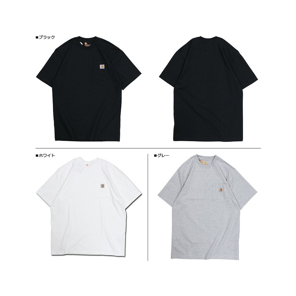 日本直邮carhartt T恤短袖男士口袋T WORKER POCKET SS T-SHIRTS - 图0