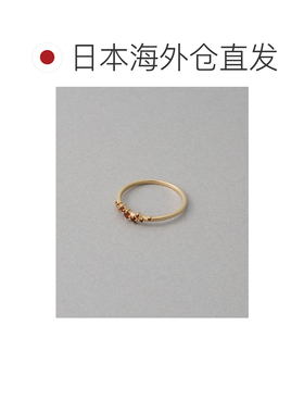 日本直邮ete 女士 K10黄金 花瓣 garnet 戒指 721239