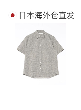 1h可退 日本直邮MEN'S MELROSE 男士吸水速干植物纹半袖衬衫 A045