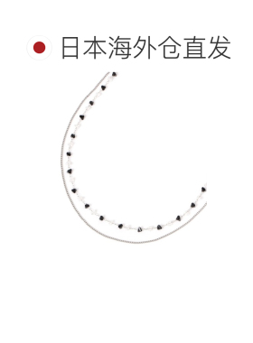 1h可退 日本直邮GLOBAL WORK 女士 不易变色不锈钢双层玻璃短项链