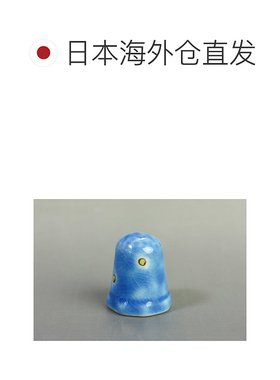日本直邮九谷烧顶针 74 俄罗斯套娃 蓝色 / 河合高友雕像顶针 幸