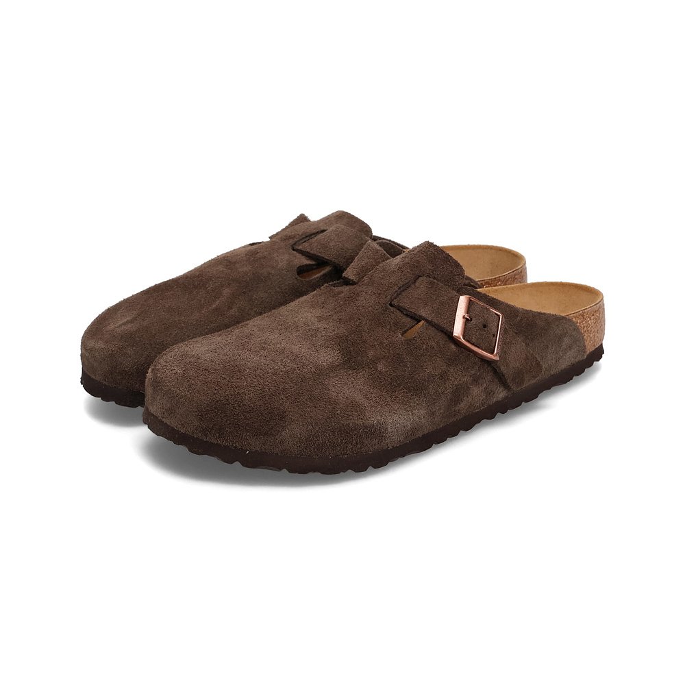 日本直邮BIRKENSTOCK 男士Boston凉鞋麂皮标准宽一脚蹬拖鞋 - 图0