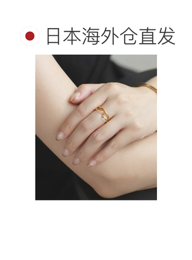 日本直邮ANE MONE 女士 简约波浪线条 不锈钢 日常百搭戒指 DG190