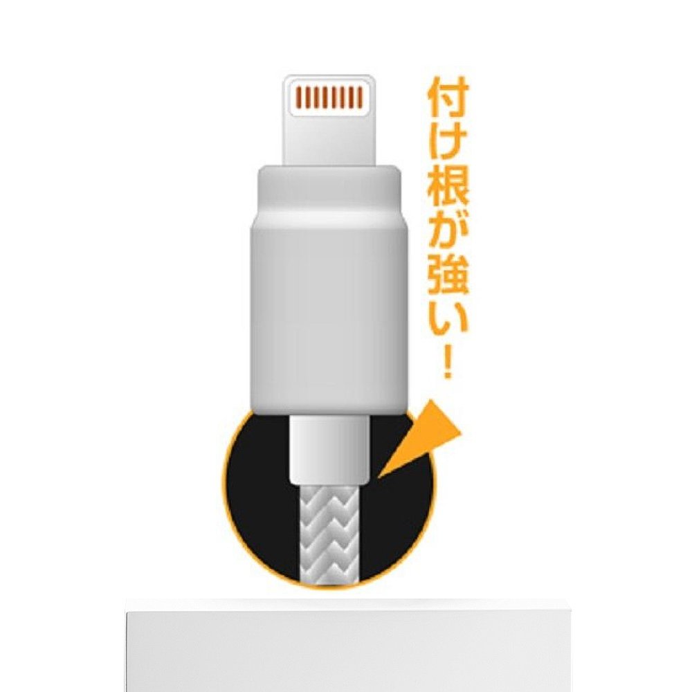 【日本直邮】kashimura闪电USB充电线iPhone /iPod等适用2m白色 - 图3