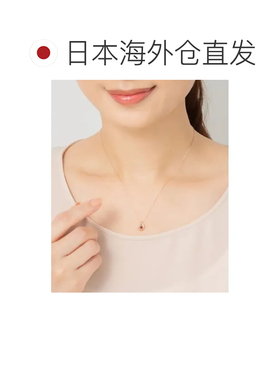 1h可退 日本直邮Canal 4℃ 女士K18粉金项链 7月生日石款 精致水